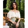 image:imageScarlet Darkness Women Renaissance Pirate Shirt Off Shoulder Blouse Ruffled Sleeve TopsApricot