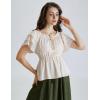 image:imageScarlet Darkness Women Renaissance Pirate Shirt Off Shoulder Blouse Ruffled Sleeve TopsApricot