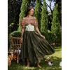 image:imageScarlet Darkness Women Renaissance Pirate Shirt Off Shoulder Blouse Ruffled Sleeve TopsBrown