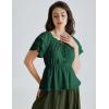image:imageScarlet Darkness Women Renaissance Pirate Shirt Off Shoulder Blouse Ruffled Sleeve TopsGreen