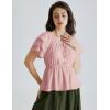 image:imageScarlet Darkness Women Renaissance Pirate Shirt Off Shoulder Blouse Ruffled Sleeve TopsNude Pink