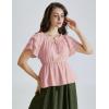 image:imageScarlet Darkness Women Renaissance Pirate Shirt Off Shoulder Blouse Ruffled Sleeve TopsNude Pink