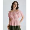 image:imageScarlet Darkness Women Renaissance Pirate Shirt Off Shoulder Blouse Ruffled Sleeve TopsNude Pink