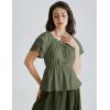 image:imageScarlet Darkness Women Renaissance Pirate Shirt Off Shoulder Blouse Ruffled Sleeve TopsOlive Green