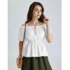 image:imageScarlet Darkness Women Renaissance Pirate Shirt Off Shoulder Blouse Ruffled Sleeve TopsWhite
