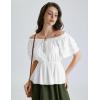 image:imageScarlet Darkness Women Renaissance Pirate Shirt Off Shoulder Blouse Ruffled Sleeve TopsWhite