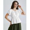 image:imageScarlet Darkness Women Renaissance Pirate Shirt Off Shoulder Blouse Ruffled Sleeve TopsWhite