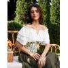 image:imageScarlet Darkness Women Renaissance Pirate Shirt Off Shoulder Blouse Ruffled Sleeve TopsWhite