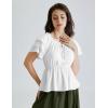 image:imageScarlet Darkness Women Renaissance Pirate Shirt Off Shoulder Blouse Ruffled Sleeve TopsWhite