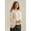 image:imageScarlet Darkness Women Renaissance Shirt Off Shoulder Bell Sleeve Ruffle Casual Loose Peasant TopsApricot