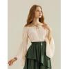 image:imageScarlet Darkness Women Renaissance Shirt Off Shoulder Bell Sleeve Ruffle Casual Loose Peasant TopsApricot