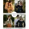 image:imageScarlet Darkness Women Renaissance Shirt Off Shoulder Bell Sleeve Ruffle Casual Loose Peasant TopsIvory