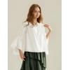 image:imageScarlet Darkness Women Renaissance Shirt Off Shoulder Bell Sleeve Ruffle Casual Loose Peasant TopsIvory