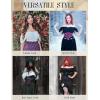 image:imageScarlet Darkness Women Renaissance Shirt Off Shoulder Flutter Short Sleeve Top Summer Square Neck Peasant BlouseCream