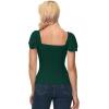image:imageScarlet Darkness Women Renaissance Shirt Off Shoulder Flutter Short Sleeve Top Summer Square Neck Peasant BlouseDark Green