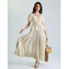 image:imageScarlet Darkness Women Renaissance Shirt Puff Sleeve Square Neck Peasant Pirate BlouseApricot