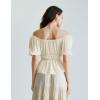 image:imageScarlet Darkness Women Renaissance Shirt Puff Sleeve Square Neck Peasant Pirate BlouseApricot