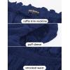 image:imageScarlet Darkness Womens Peasant Tops Puff Sleeve Renaissance Shirt Goth Pirate Costume Navy S