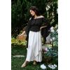 image:imageScarlet Darkness Womens Renaissance Shirt Ruffle Sleeve Off The Shoulder Peplum Blouse Peasant Dressy TopBlack