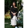 image:imageScarlet Darkness Womens Renaissance Shirt Ruffle Sleeve Off The Shoulder Peplum Blouse Peasant Dressy TopBlack