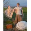 image:imageScarlet Darkness Womens Work Tops Elegant Renaissance Pirate Shirt Short Sleeve Victorian Peasant BlousesBeige