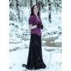 image:imageScarlet Darkness Womens Work Tops Elegant Renaissance Pirate Shirt Short Sleeve Victorian Peasant BlousesEggplant Purple