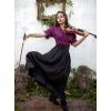 image:imageScarlet Darkness Womens Work Tops Elegant Renaissance Pirate Shirt Short Sleeve Victorian Peasant BlousesEggplant Purple