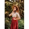 image:imageScarlet Darkness Womens Work Tops Elegant Renaissance Pirate Shirt Short Sleeve Victorian Peasant BlousesFlesh Color