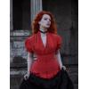 image:imageScarlet Darkness Womens Work Tops Elegant Renaissance Pirate Shirt Short Sleeve Victorian Peasant BlousesRed