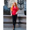 image:imageScarlet Darkness Womens Work Tops Elegant Renaissance Pirate Shirt Short Sleeve Victorian Peasant BlousesRed