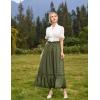 image:imageScarlet Darkness Womens Work Tops Elegant Renaissance Pirate Shirt Short Sleeve Victorian Peasant BlousesWhite