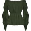 image:imageScarlet Darkness Renaissance Shirt for Women Bell Sleeve Peasant Tops and BlouseOlive Green