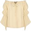 image:imageScarlet Darkness Women Renaissance Shirt Off Shoulder Bell Sleeve Ruffle Casual Loose Peasant TopsCream