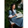 image:imageScarlet Darkness Colonial Dress  Womens Pioneer Prairie Dress with PocketsLight Blue