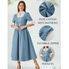 image:imageScarlet Darkness Colonial Dress  Womens Pioneer Prairie Dress with PocketsLight Blue