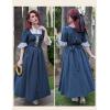 image:imageScarlet Darkness Colonial Dress  Womens Pioneer Prairie Dress with PocketsNavy Blue