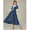 image:imageScarlet Darkness Colonial Dress  Womens Pioneer Prairie Dress with PocketsNavy Blue