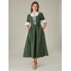 image:imageScarlet Darkness Colonial Dress  Womens Pioneer Prairie Dress with PocketsOlive Green