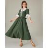image:imageScarlet Darkness Colonial Dress  Womens Pioneer Prairie Dress with PocketsOlive Green