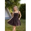 image:imageScarlet Darkness Floral Corset Dress Summer Mini Dresses for Women Teens 2026 Graduation Sundress with PocketBlack Floral