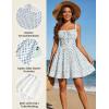 image:imageScarlet Darkness Floral Corset Dress Summer Mini Dresses for Women Teens 2026 Graduation Sundress with PocketBlue and White Floral