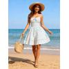 image:imageScarlet Darkness Floral Corset Dress Summer Mini Dresses for Women Teens 2026 Graduation Sundress with PocketBlue and White Floral