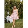 image:imageScarlet Darkness Floral Corset Dress Summer Mini Dresses for Women Teens 2026 Graduation Sundress with PocketPink Floral