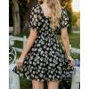 image:imageScarlet Darkness Floral Corset Mini Dress Women Teen Summer Off Shoulder Dress Graduation Cute Sundress with PocketsBlack Beige Floral