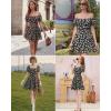 image:imageScarlet Darkness Floral Corset Mini Dress Women Teen Summer Off Shoulder Dress Graduation Cute Sundress with PocketsBlack Beige Floral