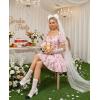 image:imageScarlet Darkness Floral Corset Mini Dress Women Teen Summer Off Shoulder Dress Graduation Cute Sundress with PocketsPink
