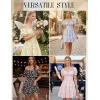 image:imageScarlet Darkness Floral Corset Mini Dress Women Teen Summer Off Shoulder Dress Graduation Cute Sundress with PocketsWhite Pink Floral