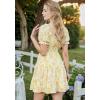 image:imageScarlet Darkness Floral Corset Mini Dress Women Teen Summer Off Shoulder Dress Graduation Cute Sundress with PocketsYellow Floral