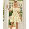 image:imageScarlet Darkness Floral Corset Mini Dress Women Teen Summer Off Shoulder Dress Graduation Cute Sundress with PocketsYellow Floral