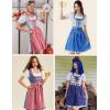 image:imageScarlet Darkness Oktoberfest Carnival Costumes for Women German Dirndl Cosplay DressDeep Blue